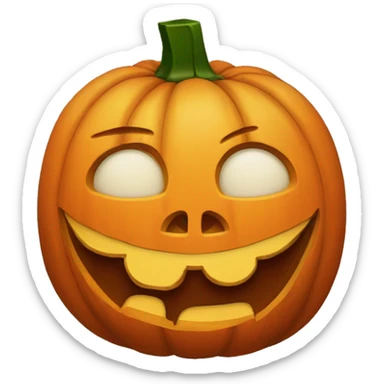 silly jack-o-lantern  sticker