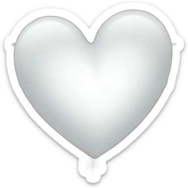 A white heart looks out of the window sticker