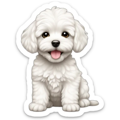 party maltipoo puppy sticker