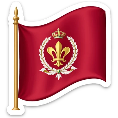 Bandera Aspa de borgoña del imperio e sticker