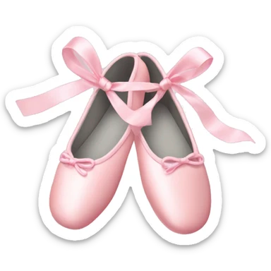 light pink christmas ballet shoes sticker