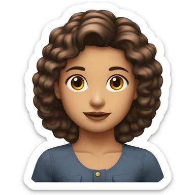 Una niña de pelo corto morena q sticker