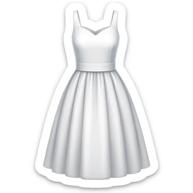 white dress sticker