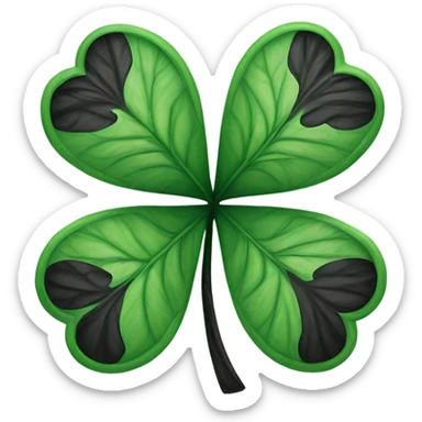 Clover black white sticker