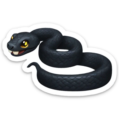 Cute Black snake sticker