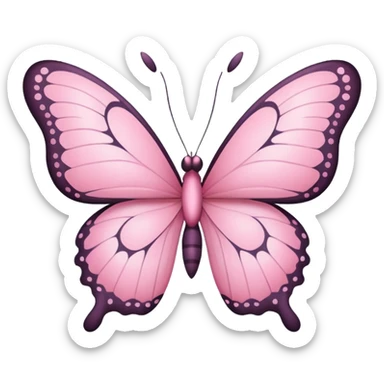 Pink butterfly sticker
