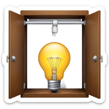 closet light bulb sticker