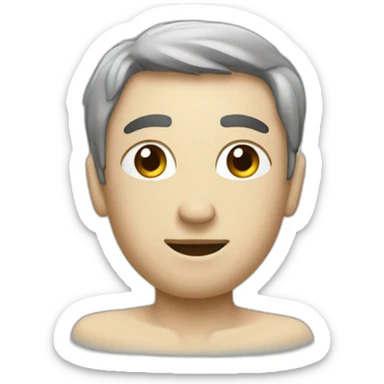 Vielle homme sur une toilette sticker