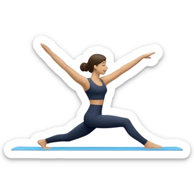 Pilates brunette giro sticker