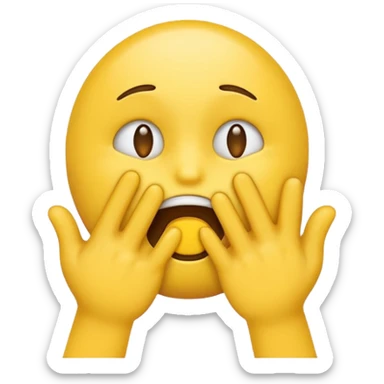 Create an emoji choking itself with hands sticker