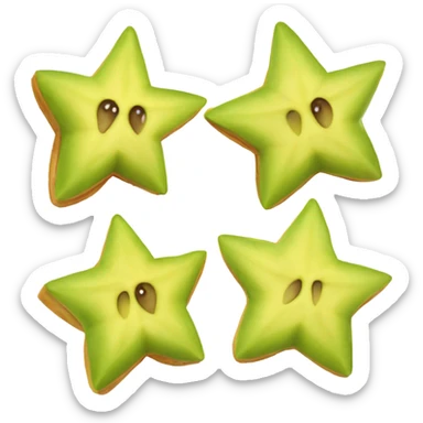 5 star fruit Carambola slice  sticker