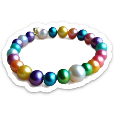 kid friendhip colorful pearl bracelet sticker