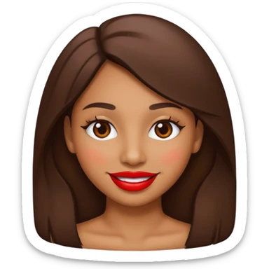 Brown person whit red big lios sticker