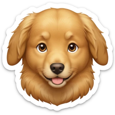 A realistic looking golden retriever. sticker