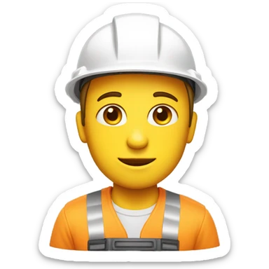 A braver white skin with a construction hat sticker