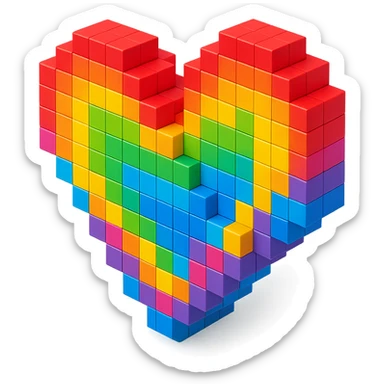 Heart rainbow  sticker