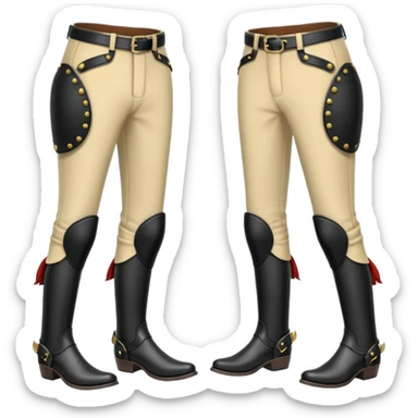 Pantalones de montar hipica negros sticker