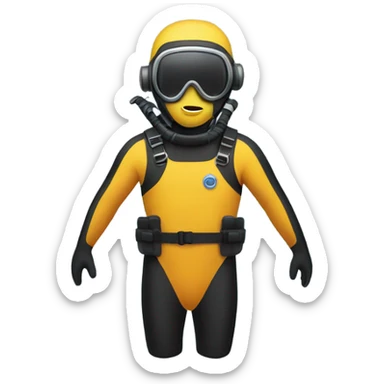 scuba diver man sticker
