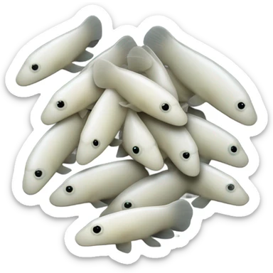 lots of little white tadpoles sticker