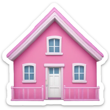Pink house sticker