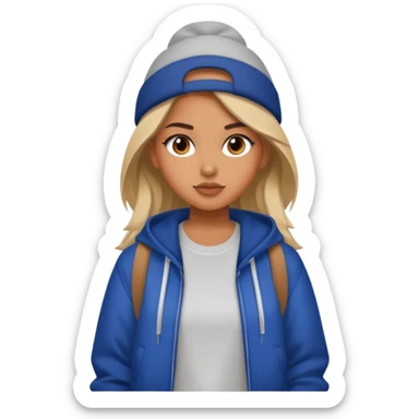 2000 streetwear girl sticker