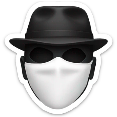 A bandit in black mask sticker