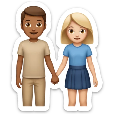 girl and boy on date  sticker