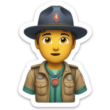 Tired scout rush sticker