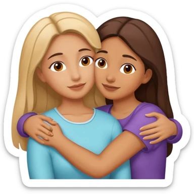 Hugging one carmelitan sister one normal woman love sticker
