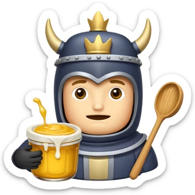 Mini pekka con un panqueque en la cabeza sticker