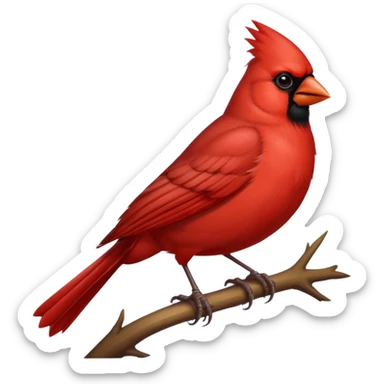Red cardinal for text sticker