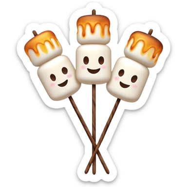 marshmallows on skewers sticker