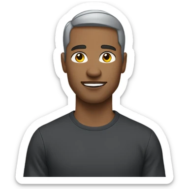 guy wearing black shirt and nike grey sweatpants sticker