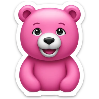 Pink bear sticker