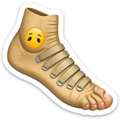 white foot, trench foot sticker