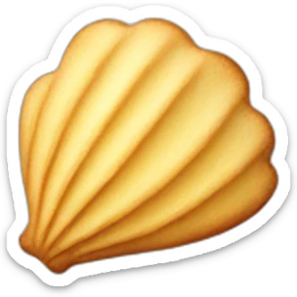 shell-shaped cookie madeleine sticker