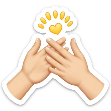 two white hands in a secret handshake sticker