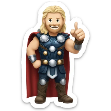 Realistic Thor giving a thumbs up  sticker