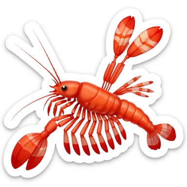 Coral banded shrimp sticker