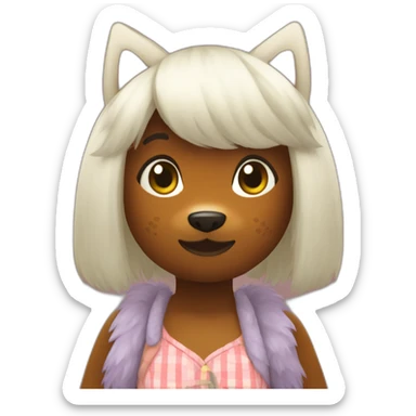animal crossing furry croatian girl sticker