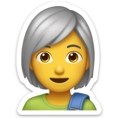 chica guapa diciendo adios sticker