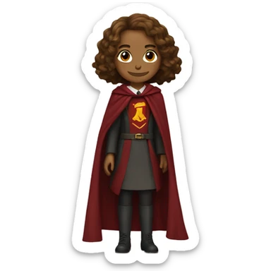 hermine, hermine granger, figure with cape gryffindor sticker