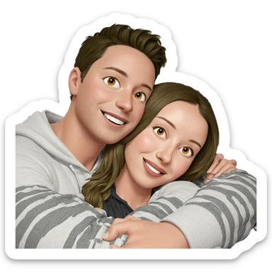 sweet embrace of friendship sticker