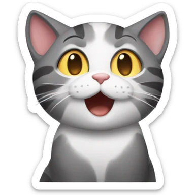 A Gay cat singing sticker