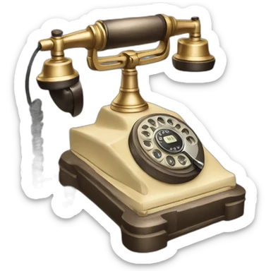 fancy old phone sticker