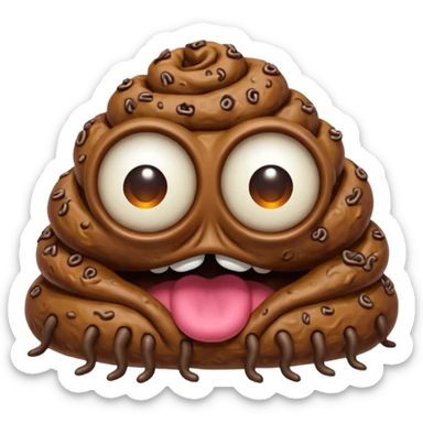 D&D beholder made out of poop sticker