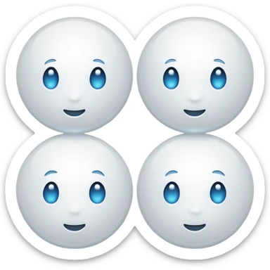 3 white droplets sticker