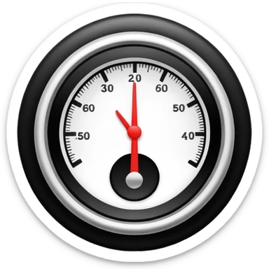 depth meter gauge, no numbers, simple and clear, emoji style sticker