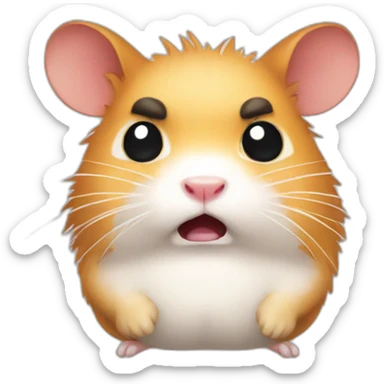 angry hamster sticker