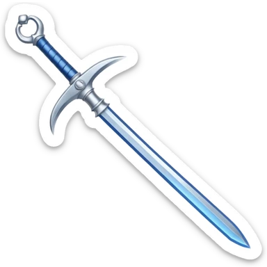 Frost Edge — blue blade + silver hilt sticker